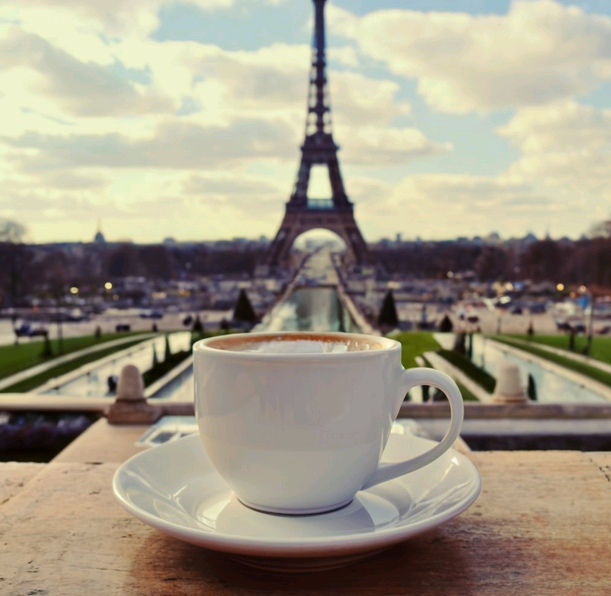 A cup of coffee in Paris