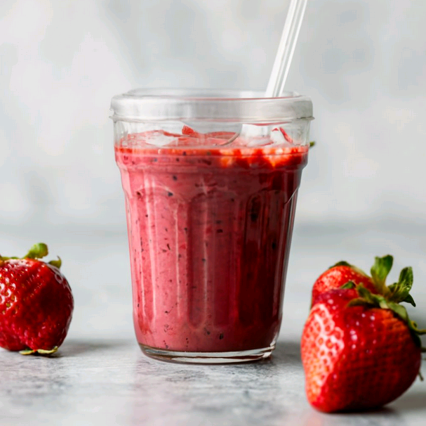 Strawberry Puree in Plastic cup