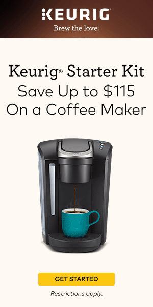 Keurig Starter Kit! Save up to $115 on a Coffee Maker!