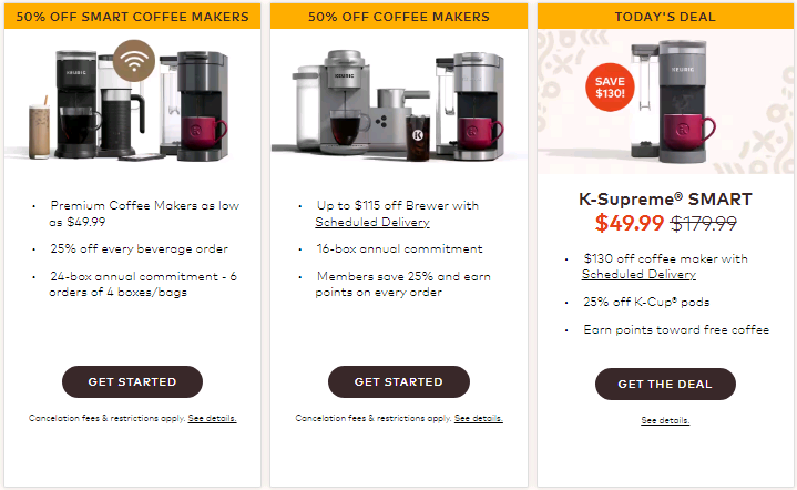Keurig Starter Kit! Save up to $115 on a Coffee Maker!