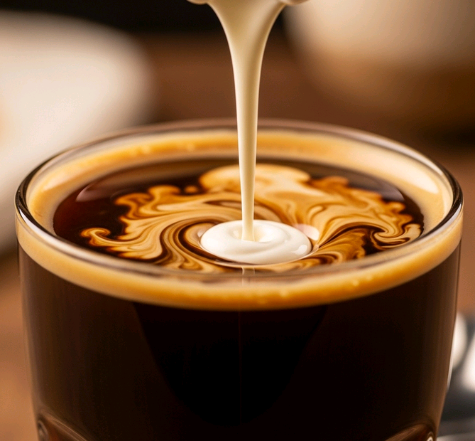 Ideal cream to coffee ratio for smoothness