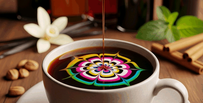 Balancing coffee bitterness with flavored syrups