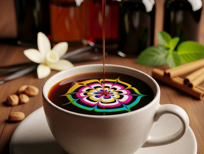 Balancing coffee bitterness with flavored syrups